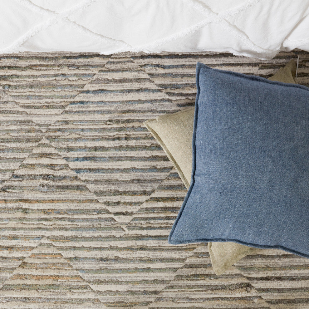 Jaipur Living Blanche Solid Blue Polyester Pillow 20"