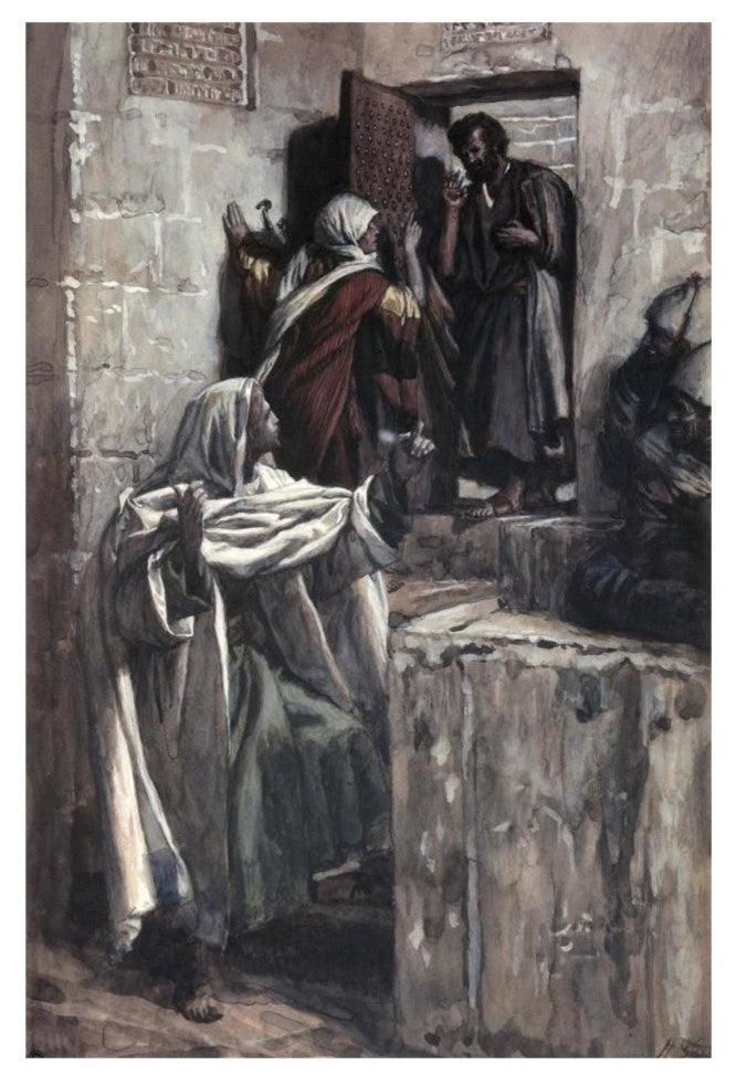"First Denial of Peter" Digital Paper Print by James Tissot, 22"x32"