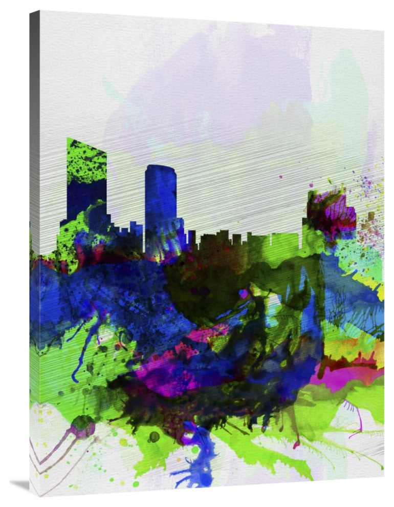 "Grand Rapids Watercolor Skyline" Fine Art Print