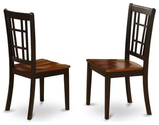 Keni7-Bch-W, 7-Piece Dining Set, Table and 6 Wooden Kitchen Chairs