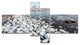 Sunny Morning in Arctic Spitsbergen, Landscape Canvas Art, 60"x32", 4 panels