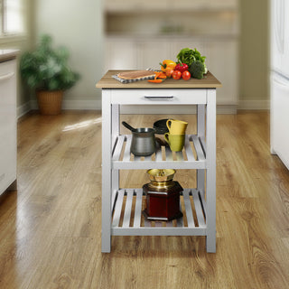 Sunrise Kitchen Island with Harvest Hardwood Top