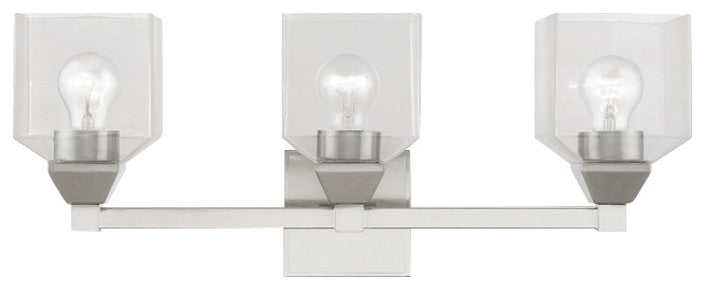Aragon 3 Light Brushed Nickel Vanity Sconce