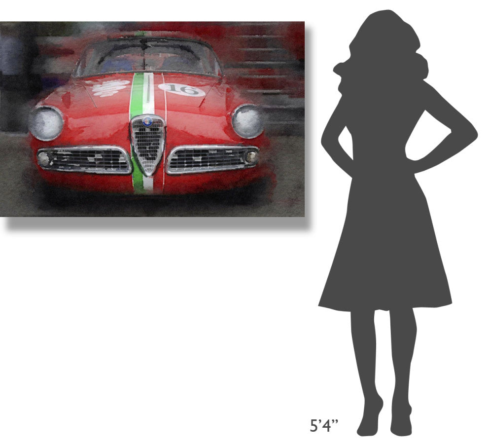 "1959 Alfa Romeo Giulietta Watercolor" Fine Art Print