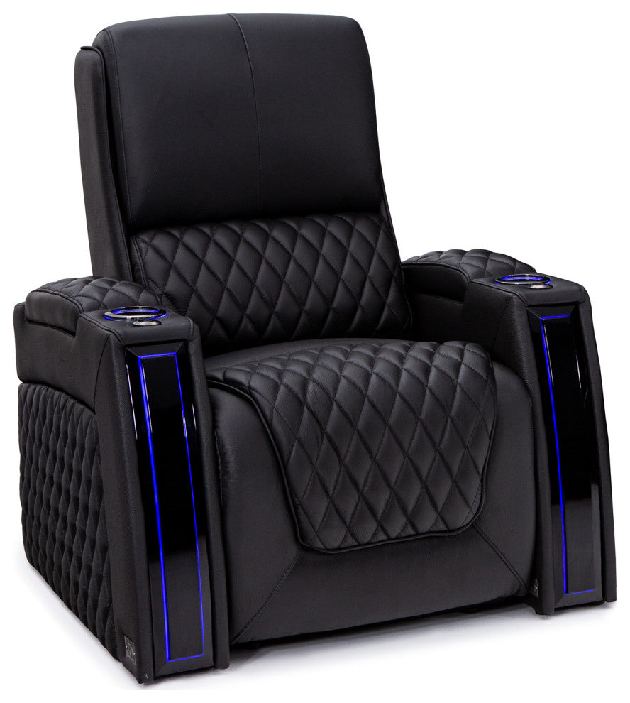 Seatcraft Apex Home Theater Seating, Black, Row of 1