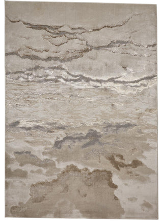 Weave & Wander Tripoli Modern Marble Rug, Beige/Gold, 1'8"x2'10"