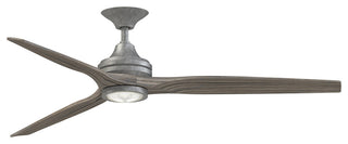 Fanimation Spitfire 64" Fan/LED Light, Galvanized, Weathered Wood