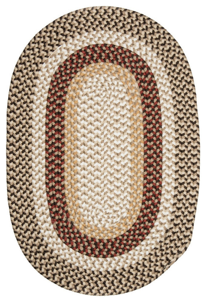Colonial Mills Rug Burmingham Brick Brown Runner, Oval