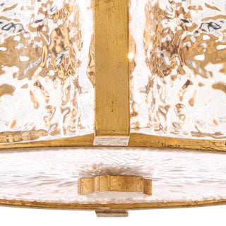 Fredrick Ramond Florian Medium Semi-Flush Mount, Distressed Brass
