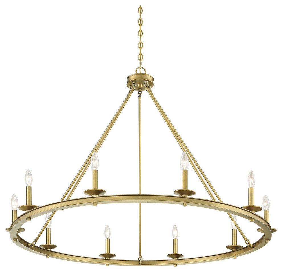 Middleton 10-Light Chandelier, Warm Brass