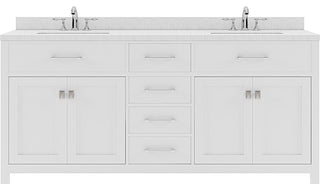 Caroline 72" Double Bathroom Vanity Set, White