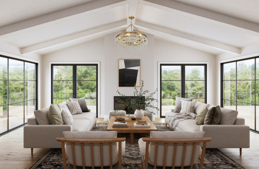 Crystorama Lighting Group 237 Calypso 6 Light 25"W Crystal - Vibrant Gold