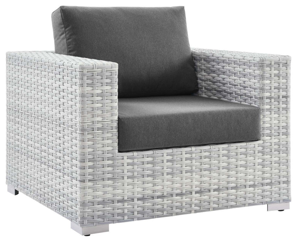 Convene Outdoor Patio Armchair Light Gray Charcoal