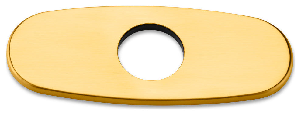 Luxier Rounded Kitchen Faucet Single-Hole Deck Plate, 6.25", Brushed Gold