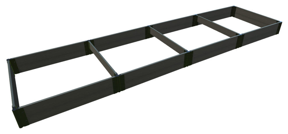 Weathered Wood Raised Garden Bed 4' x 16' x 11ï¿½ ï¿½ 1ï¿½ profile
