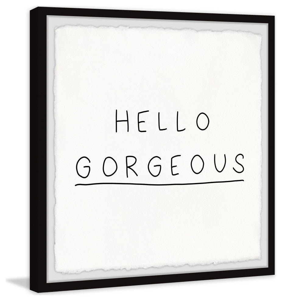 "Hello Gorgeous VI" Framed Painting Print, 32x32
