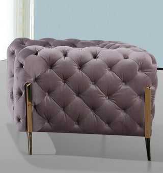 Divani Casa Sheila Modern Silver Fabric Chair