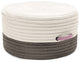 Colonial Mills Pouf Color Block Pouf Gray and Pink Round