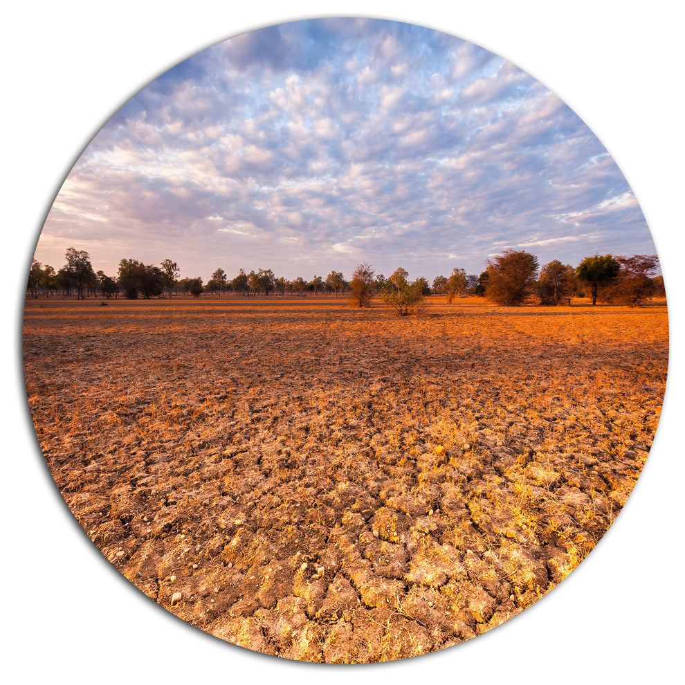 Amazing View Of African Landscape, Landscape Round Wall Art, 11"
