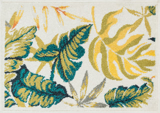Ivory Teal Yellow Gray Terrace Area Rug by Loloi II, 2'5"x3'9"