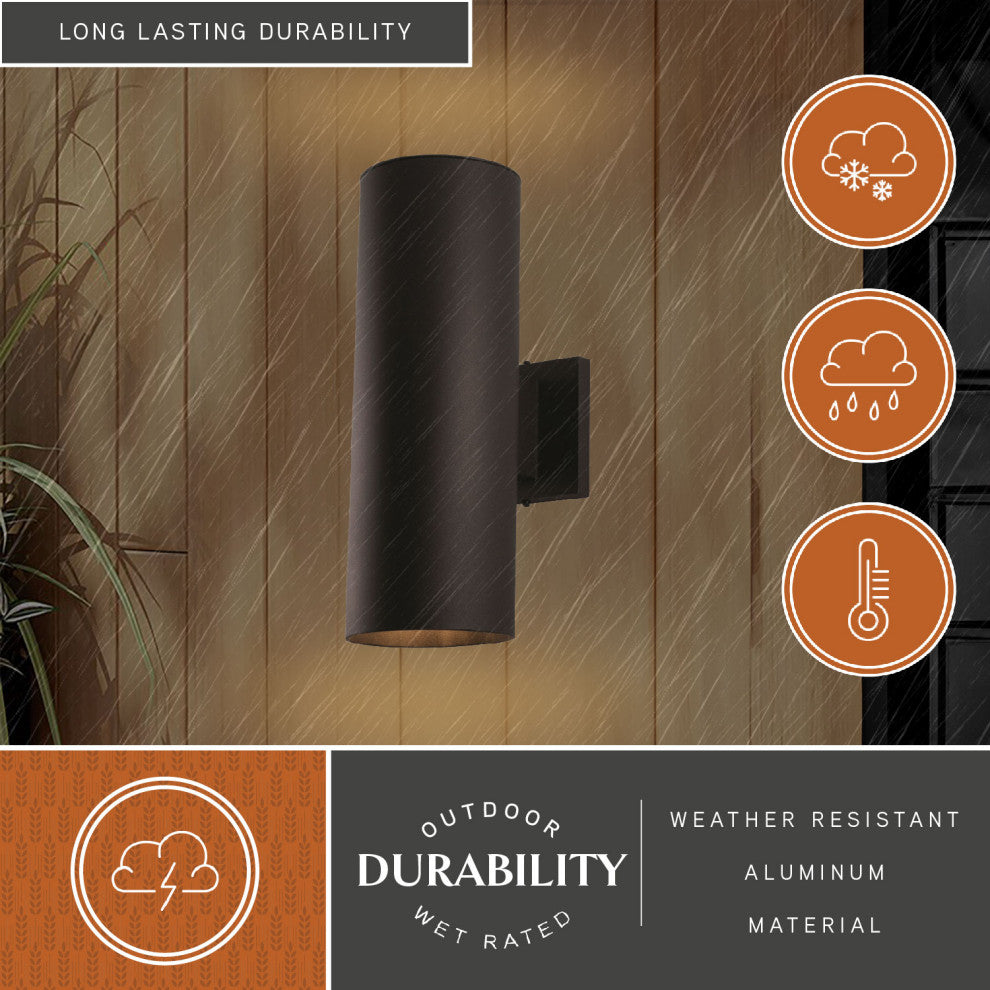 Vaxcel Lighting CO-OWB052 Chiasso 2 Light 14" Tall Outdoor Wall - Textured