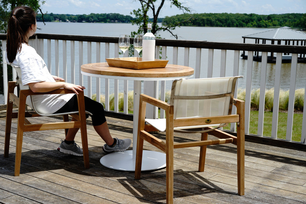 Catalina Oceana Teak Outdoor Dining Chair, Set of 2