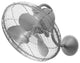 Matthews Fan, Laura 3-Speed Wall Fan, Brushed Nickel
