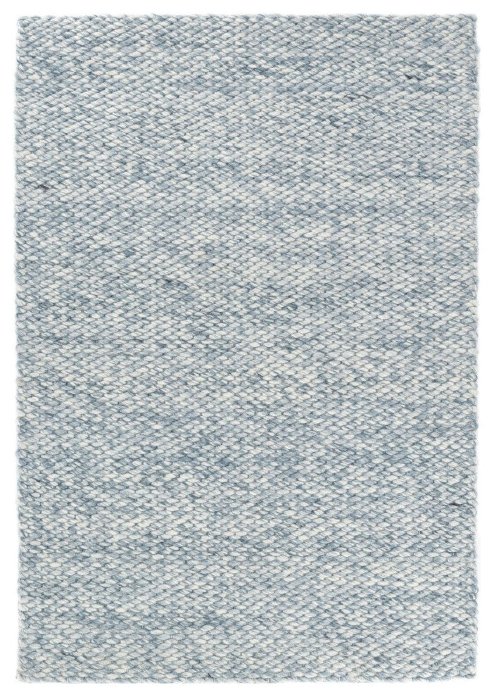 Dash & Albert Loggia Sky Handwoven Wool Rug, Blue, 5' x 8'