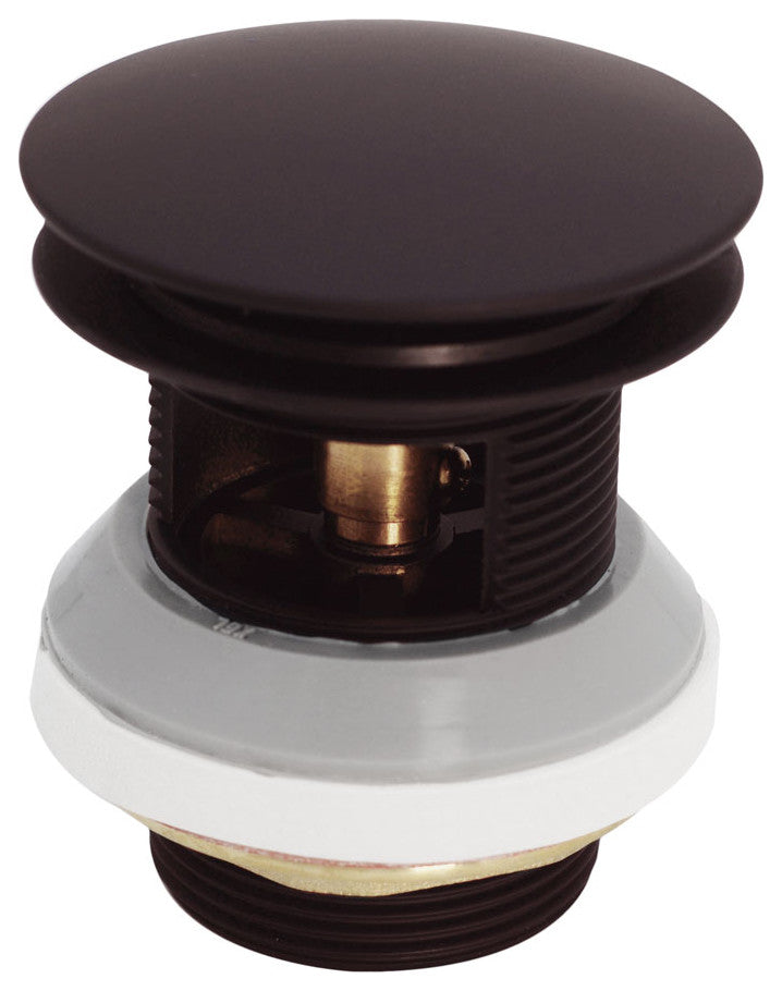 1-1/2" NPSM Tip-Toe Bathtub Drain with Illusionary No-Hole Faceplate, Oil Rubbed Bronze