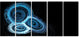 Blue Spiral Nebula on Black, Abstract Wall Art Canvas, 60"x28", 5 Panels