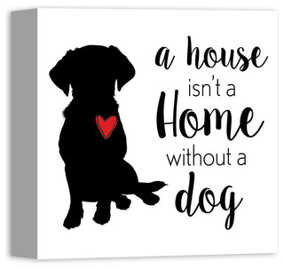 Designs Direct House Home Dog 12x12 Canvas Wall Art