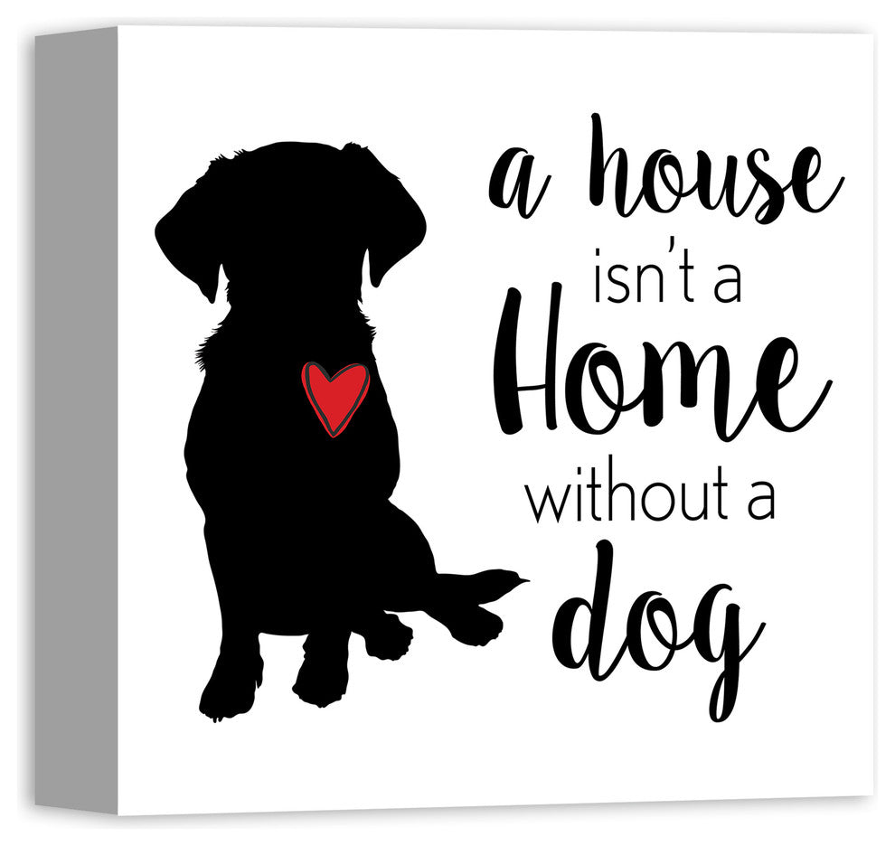 Designs Direct House Home Dog 12x12 Canvas Wall Art