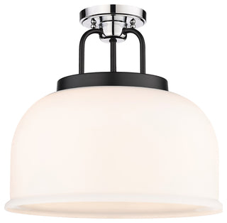 Kahana 3 15" Flush Mount Black Polished Chrome