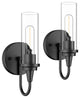 2 light wall lighting Metal matte black decor Modern uplights indoor