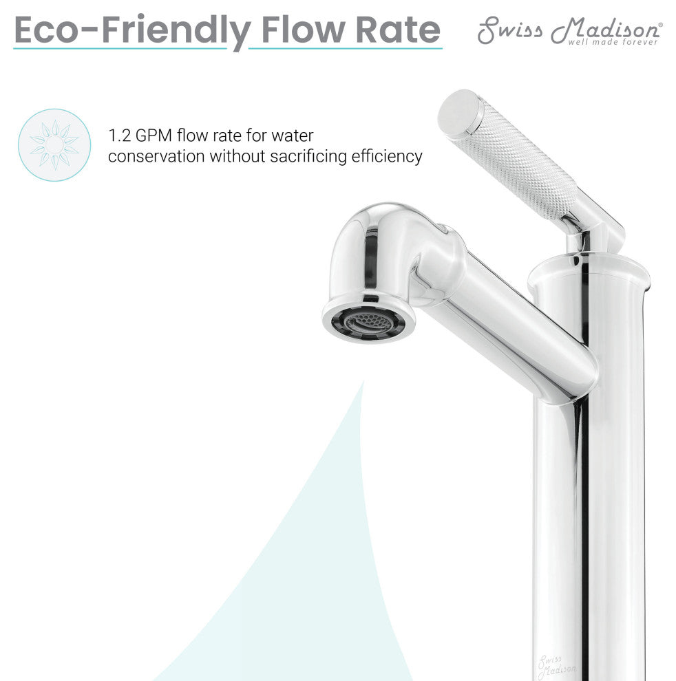 Avallon Single Hole, Single-Handle Sleek, Bathroom Faucet, Chrome