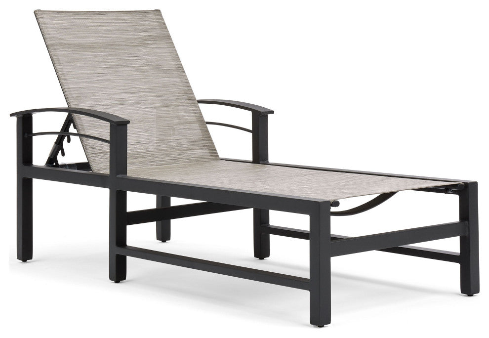 Stanford Sling Adjustable Chaise, Gray Rush