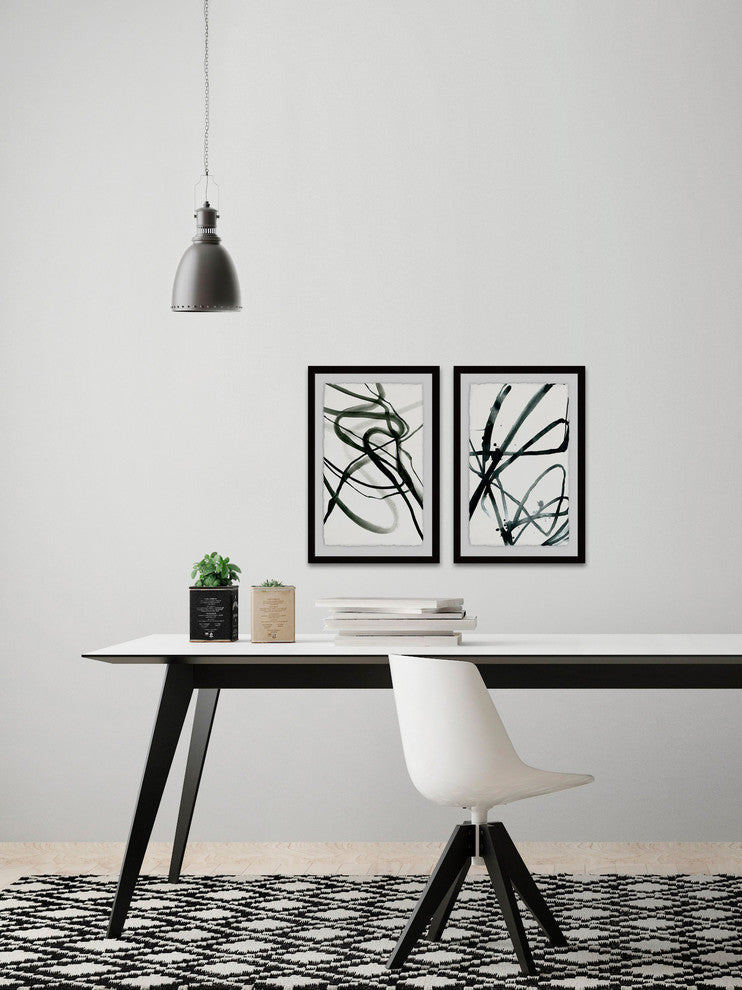 Toxic Lines Diptych, 48"x36"