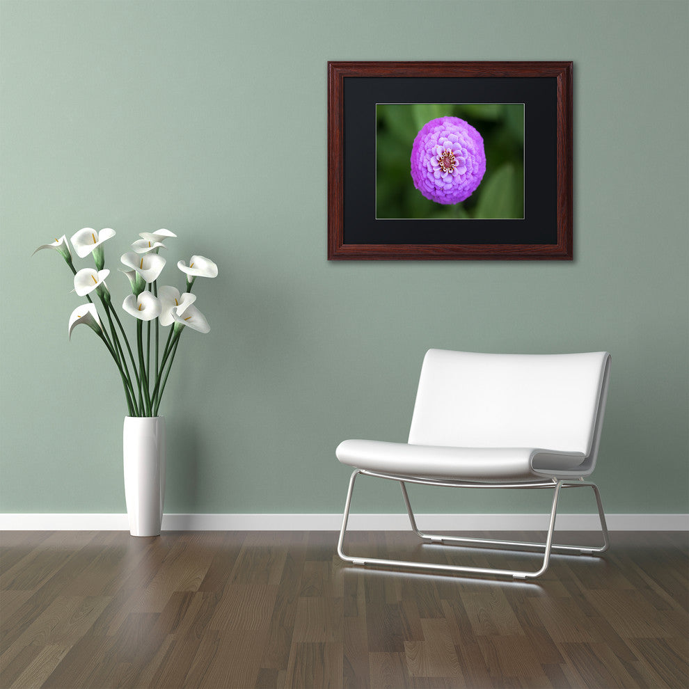 Jason Shaffer 'Purple Flower' Matted Framed Art, Wood Frame, Black Mat, 20x16