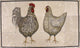 Contemporary Chickens Mural Tile Art, 30"x18"
