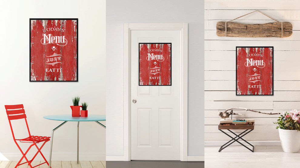Today's Menu  Inspirational, Canvas, Picture Frame, 22"X29"