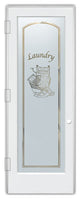 Laundry Door - Thru the Wringer - Primed - 30" x 96" - Knob on Right - Push Open