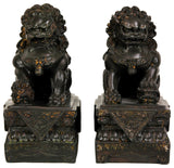 9" Foo Dog Statues, Set of Two