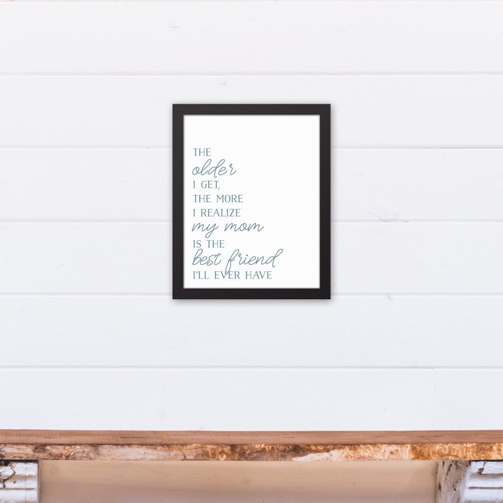 My Mom is My Best Friend 11x14 Black Framed Canvas