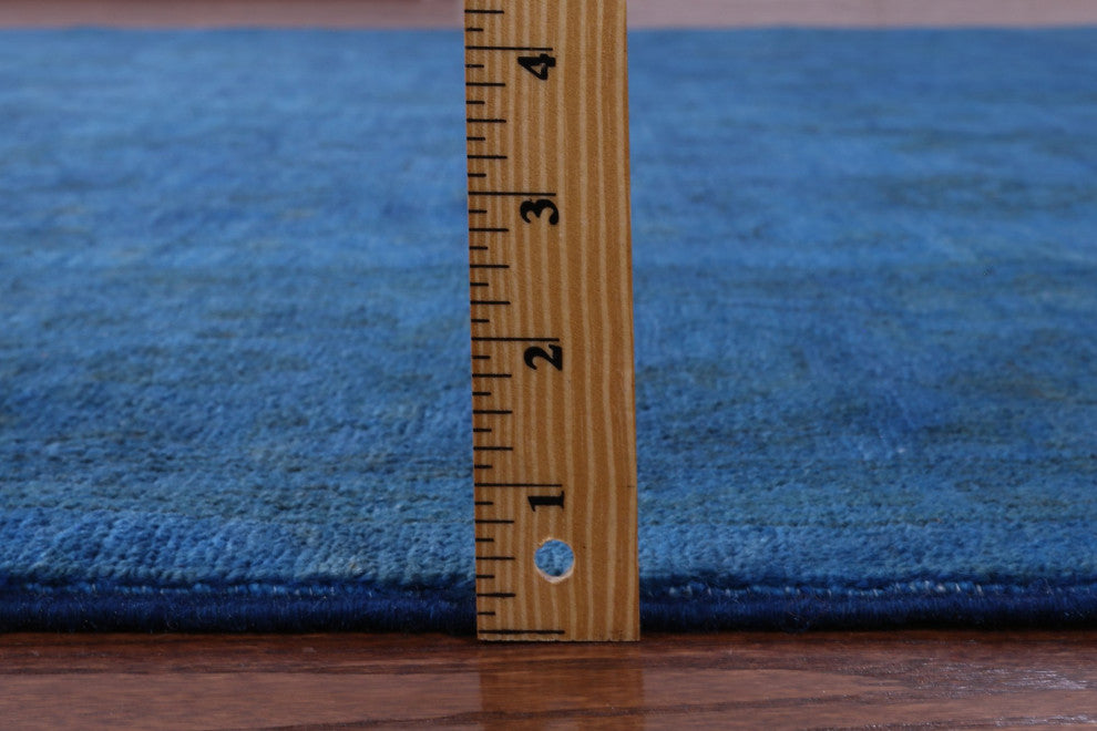 7' 10" X 10' 0" Hand Knotted Full Pile Overdyed Wool Rug - Q12716