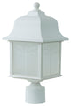 Decorative Outdoor Energy Saving Orchid Post Fixture White Frost Lens