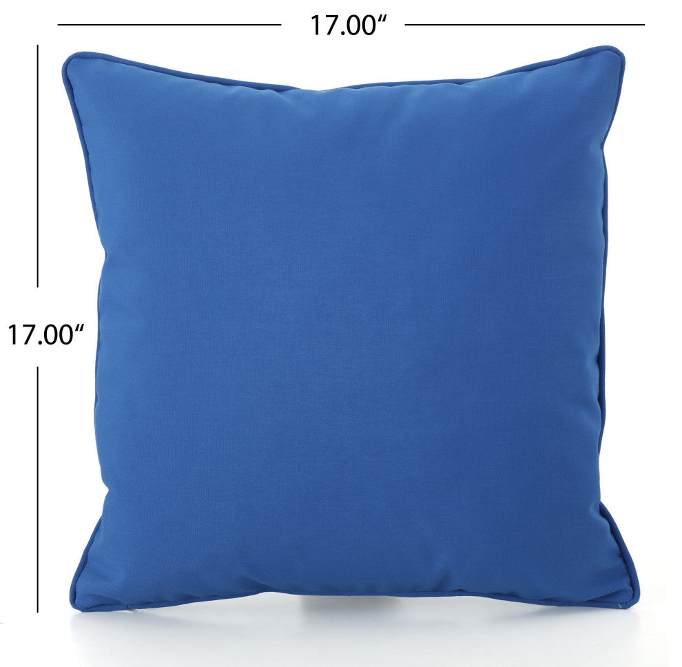 GDF Studio Corona Outdoor Patio Water Resistant Pillow, Blue, Single