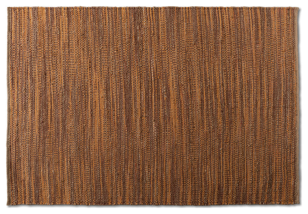 Michigan Modern Rust Handwoven Hemp Blend Area Rug