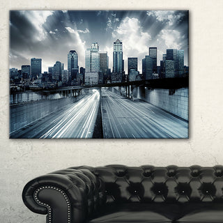 "City With Blue Tint" Canvas Print