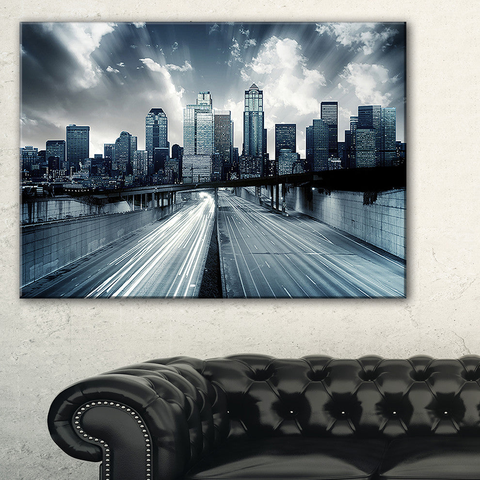 "City With Blue Tint" Canvas Print