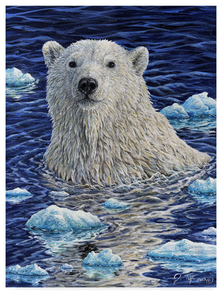 Jeff Tift 'Polar Bear Painting' Canvas Art, 24"x18"
